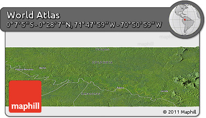 Satellite Panoramic Map of the Area around 0° 10' 31" N, 71° 19' 29" W