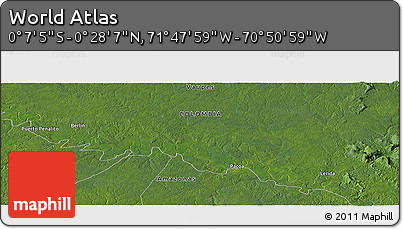Satellite Panoramic Map of the Area around 0° 10' 31" N, 71° 19' 29" W