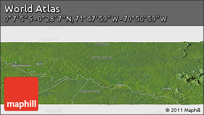 Satellite Panoramic Map of the Area around 0° 10' 31" N, 71° 19' 29" W