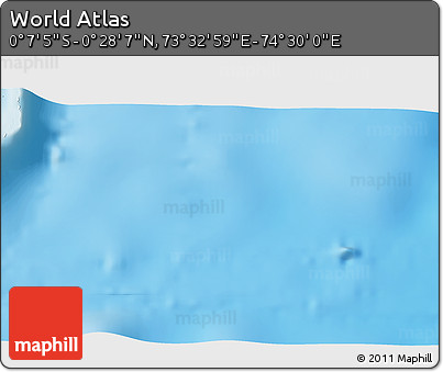Shaded Relief 3D Map of the Area around 0° 10' 31" N, 74° 1' 30" E