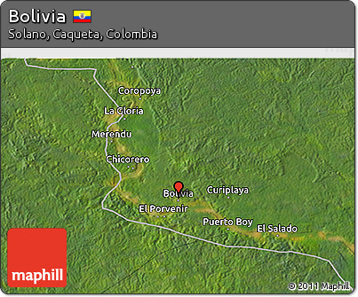 Satellite 3D Map of Bolivia