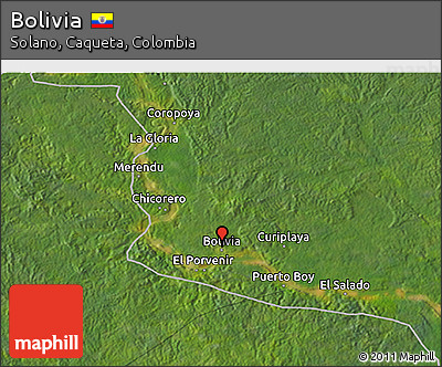 Satellite 3D Map of Bolivia