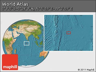 Satellite Location Map of the Area around 0° 10' 31" N, 76° 34' 29" E
