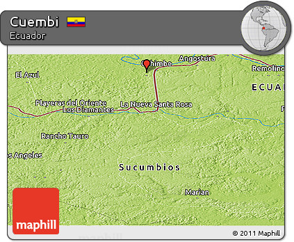 Physical Panoramic Map of Cuembi