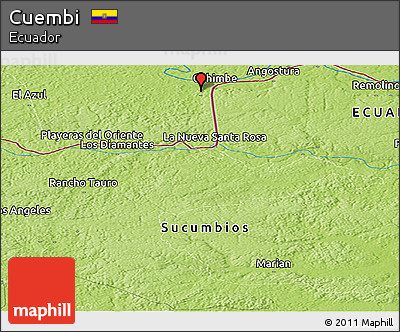 Physical Panoramic Map of Cuembi