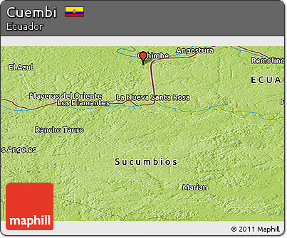 Physical Panoramic Map of Cuembi