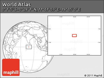 Blank Location Map of the Area around 0° 10' 31" N, 78° 16' 30" E