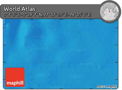 Physical Map of the Area around 0° 10' 31" N, 78° 16' 30" E