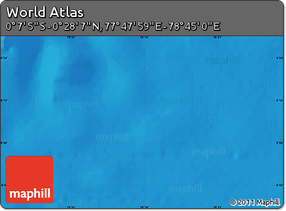 Physical Map of the Area around 0° 10' 31" N, 78° 16' 30" E
