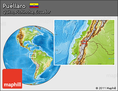 Physical Location Map of Puéllaro
