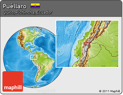Physical Location Map of Puéllaro