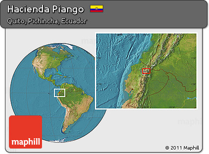 Satellite Location Map of Hacienda Piango