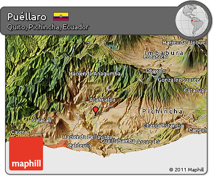 Satellite Panoramic Map of Puéllaro