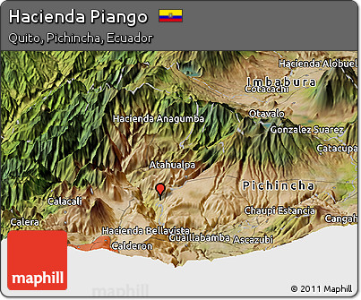 Satellite Panoramic Map of Hacienda Piango