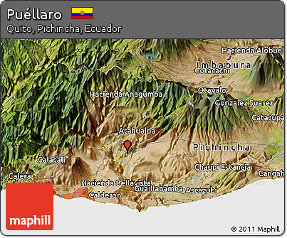 Satellite Panoramic Map of Puéllaro