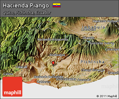 Satellite Panoramic Map of Hacienda Piango