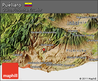 Satellite Panoramic Map of Puéllaro