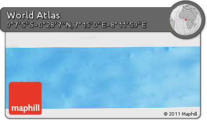 Physical Panoramic Map of the Area around 0° 10' 31" N, 7° 43' 29" E