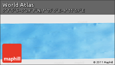 Physical Panoramic Map of the Area around 0° 10' 31" N, 7° 43' 29" E