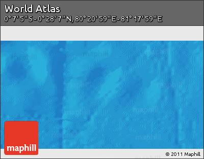 Shaded Relief 3D Map of the Area around 0° 10' 31" N, 80° 49' 29" E