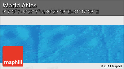 Physical Panoramic Map of the Area around 0° 10' 31" N, 80° 49' 29" E