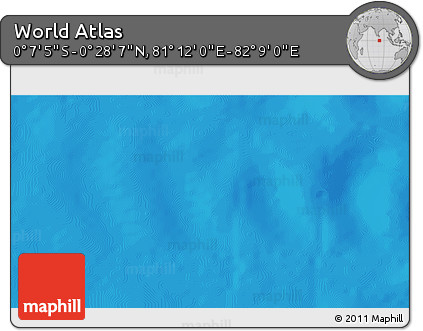 Physical 3D Map of the Area around 0° 10' 31" N, 81° 40' 30" E
