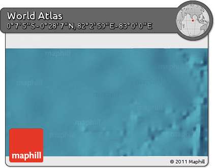 Satellite 3D Map of the Area around 0° 10' 31" N, 82° 31' 30" E