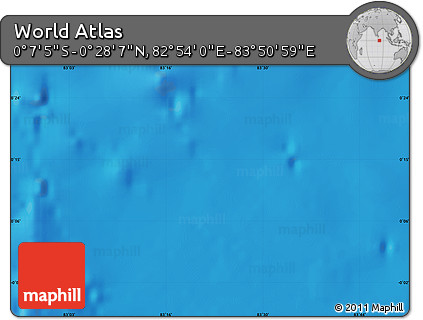 Physical Map of the Area around 0° 10' 31" N, 83° 22' 30" E