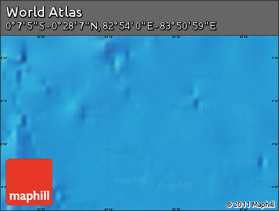 Physical Map of the Area around 0° 10' 31" N, 83° 22' 30" E