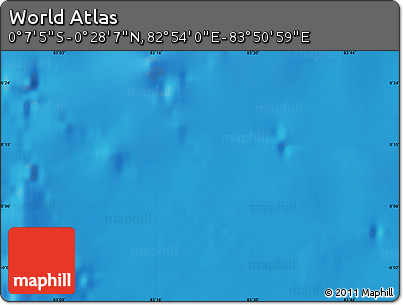 Physical Map of the Area around 0° 10' 31" N, 83° 22' 30" E