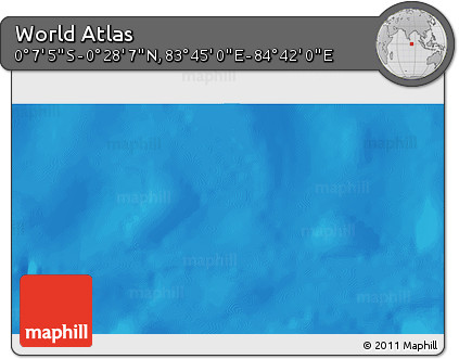 Physical 3D Map of the Area around 0° 10' 31" N, 84° 13' 29" E