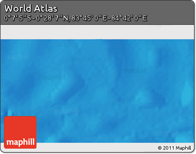 Physical 3D Map of the Area around 0° 10' 31" N, 84° 13' 29" E
