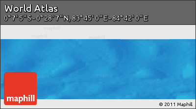 Physical Panoramic Map of the Area around 0° 10' 31" N, 84° 13' 29" E