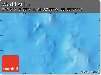Physical Map of the Area around 0° 10' 31" N, 84° 4' 29" W