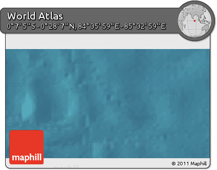 Satellite 3D Map of the Area around 0° 10' 31" N, 85° 4' 29" E