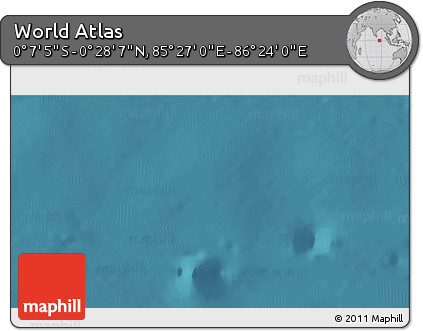 Satellite 3D Map of the Area around 0° 10' 31" N, 85° 55' 30" E