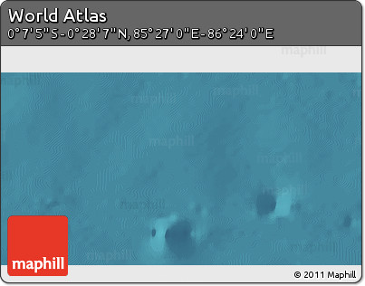 Satellite 3D Map of the Area around 0° 10' 31" N, 85° 55' 30" E