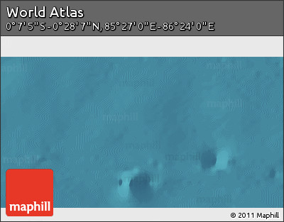 Satellite 3D Map of the Area around 0° 10' 31" N, 85° 55' 30" E