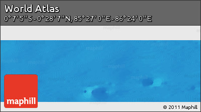 Physical Panoramic Map of the Area around 0° 10' 31" N, 85° 55' 30" E