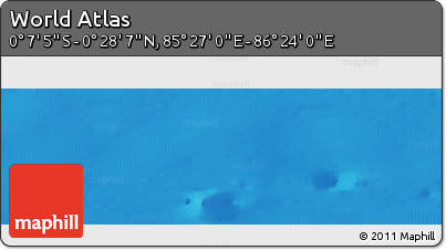 Physical Panoramic Map of the Area around 0° 10' 31" N, 85° 55' 30" E