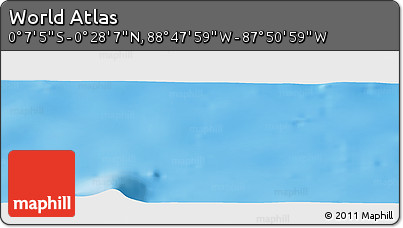 Physical Panoramic Map of the Area around 0° 10' 31" N, 88° 19' 29" W