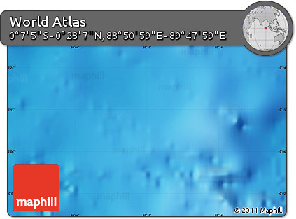 Physical Map of the Area around 0° 10' 31" N, 89° 19' 29" E