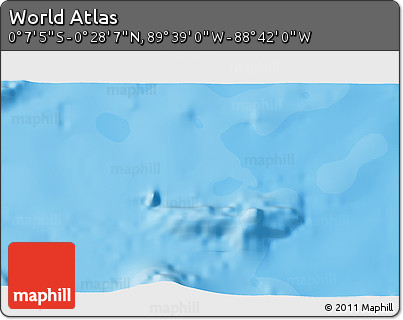 Political 3D Map of the Area around 0° 10' 31" N, 89° 10' 30" W