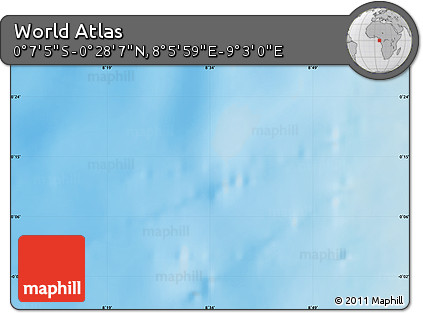 Physical Map of the Area around 0° 10' 31" N, 8° 34' 29" E