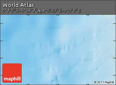 Physical Map of the Area around 0° 10' 31" N, 8° 34' 29" E