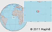 Gray Location Map of the area around 0° 10' 31" N, 8° 25' 30" W