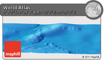 Physical Panoramic Map of the Area around 0° 10' 31" N, 90° 10' 30" E