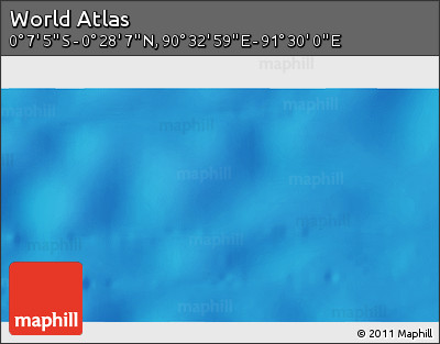 Shaded Relief 3D Map of the Area around 0° 10' 31" N, 91° 1' 30" E