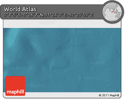 Satellite 3D Map of the Area around 0° 10' 31" N, 91° 52' 30" E