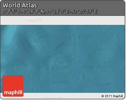 Satellite 3D Map of the Area around 0° 10' 31" N, 91° 52' 30" E